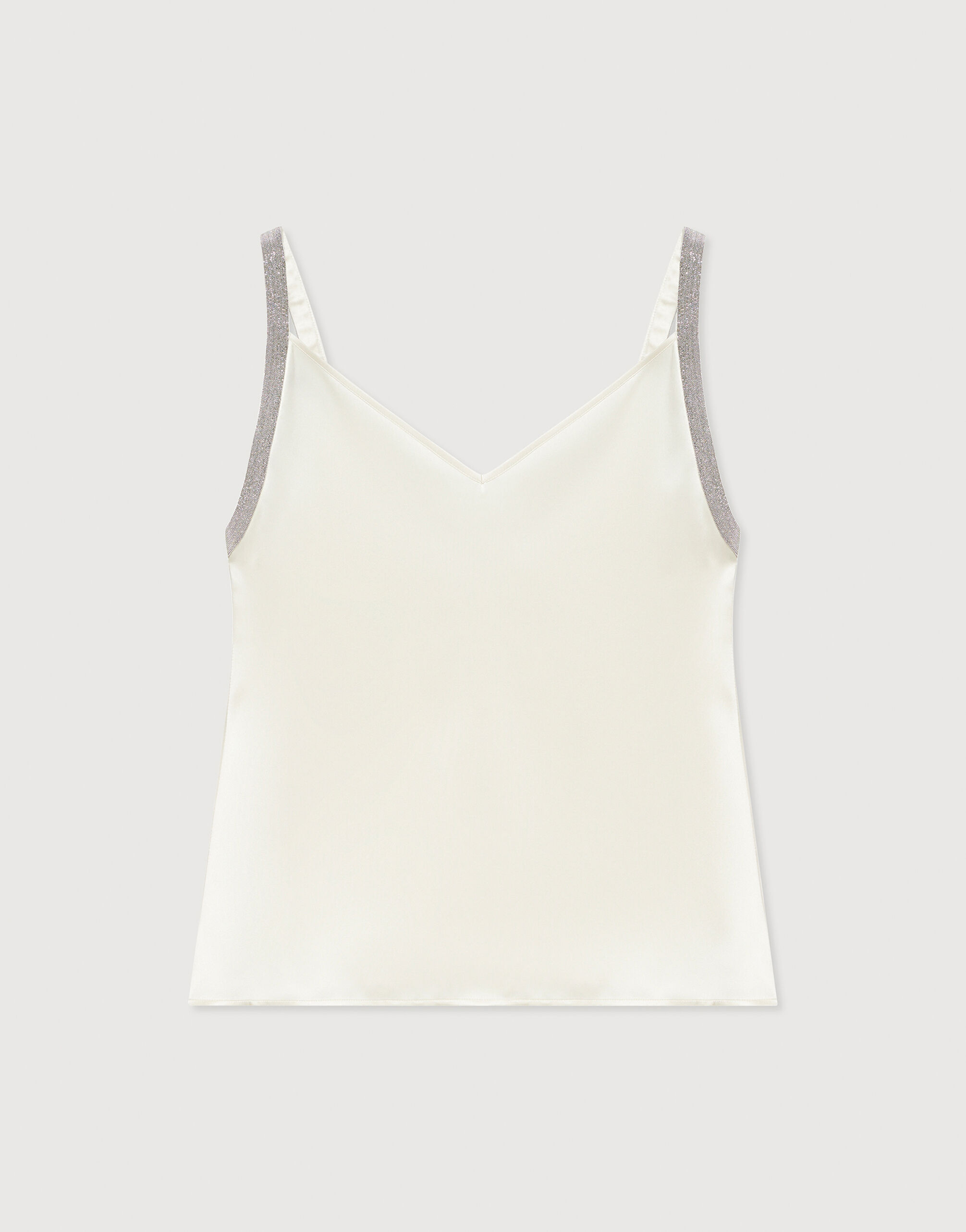 Top lencero de raso de seda rafia para Mujer Fabiana Filippi