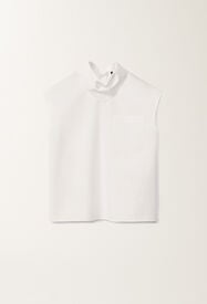 Fabiana Filippi Poplin top, optical white WHITE TPD275F735D6500000