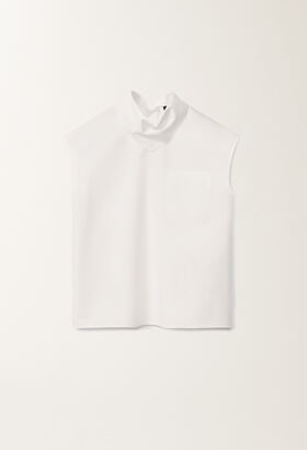 Fabiana Filippi Poplin top, optical white LAVENDER CAD275F233L3630000