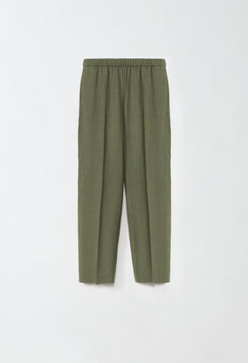 Fabiana Filippi BISTRETCH WOOL JOGGING FIT TROUSERS GREEN CAD214F267D6140000