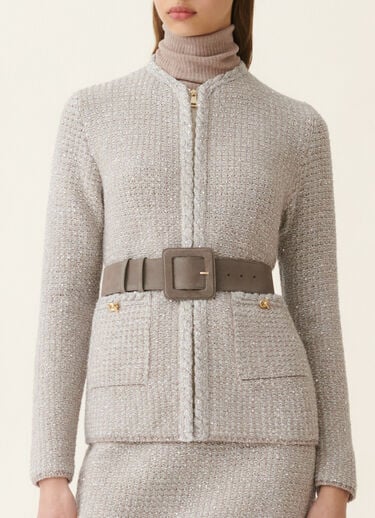Fabiana Filippi Ceinture haute en daim, moka meringue Moka meringue AAD216A813M5290000