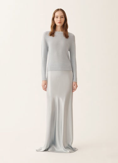 Fabiana Filippi Platinum sweater with lurex, aqua Blue MAD266F031L8970000