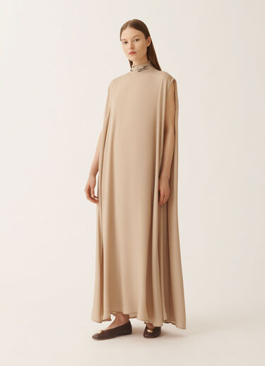 Fabiana Filippi Dress in enver satin, birch Beige ABD225F632L6820000