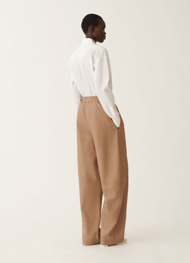 Fabiana Filippi Hose aus Nappaleder, weidenfarben Braun PLD215F273D8960000
