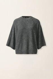 Fabiana Filippi Sequin knit cape, charcoal Charcoal MAD226F067D2960000