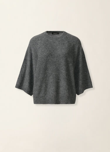 Cape aus Paillettengarn, Anthrazit Fabiana Filippi Cape aus Paillettengarn, Anthrazit Anthrazit MAD226F067D2960000