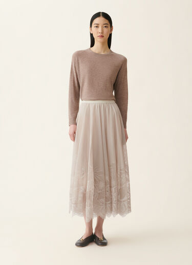 Gonna in pizzo jacquard, cachà Fabiana Filippi Gonna in pizzo jacquard, cachà Casha' GND216F850M2630000