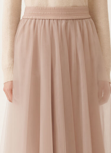 Fabiana Filippi Gonna midi in tulle, rosa fumo ROSA GND215F367L5390000