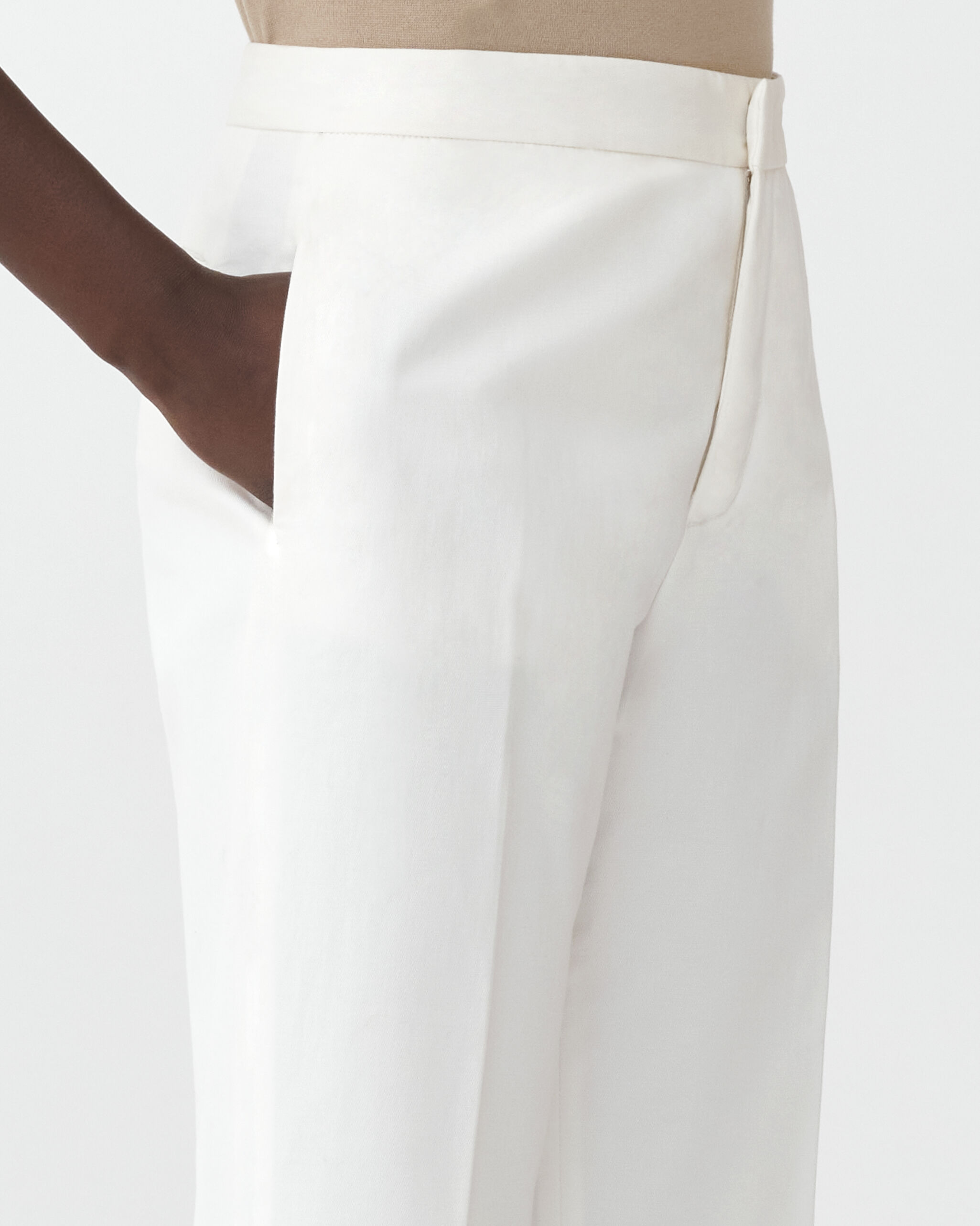 Fabiana Filippi COTTON GABARDINE REGULAR FIT TROUSERS WHITE PAD274F260H4630000