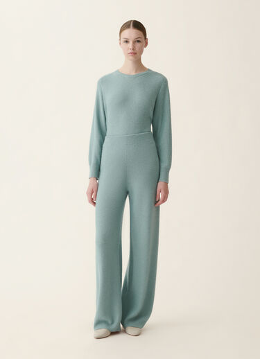 Fabiana Filippi Pantalon en laine et soie avec paillettes, vert Vert PAD216F391D2960000