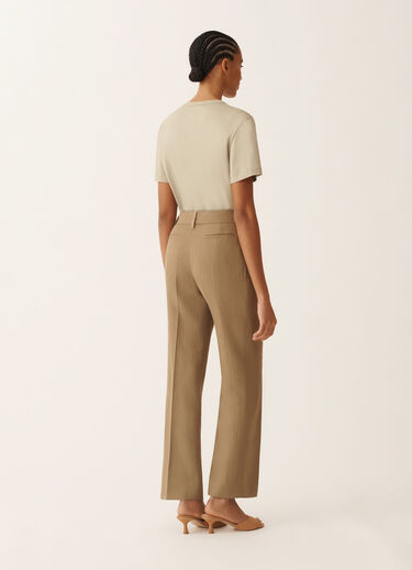 Fabiana Filippi Pantalone in fluido di lino e viscosa, fango FANGO PAD276F805M1500000
