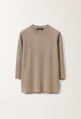 Fabiana Filippi Organic cotton and lurex sweater, clay GREY MAD265F097L2330000