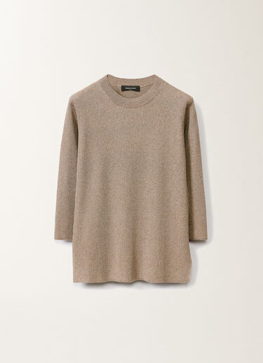 Fabiana Filippi Organic cotton and lurex sweater, clay CLAY MAD275F494L4520000