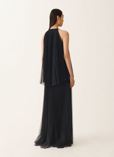 Fabiana Filippi Vestido de tul plisado, azul medianoche AZUL MEDIANOCHE ABD276F647M1690000