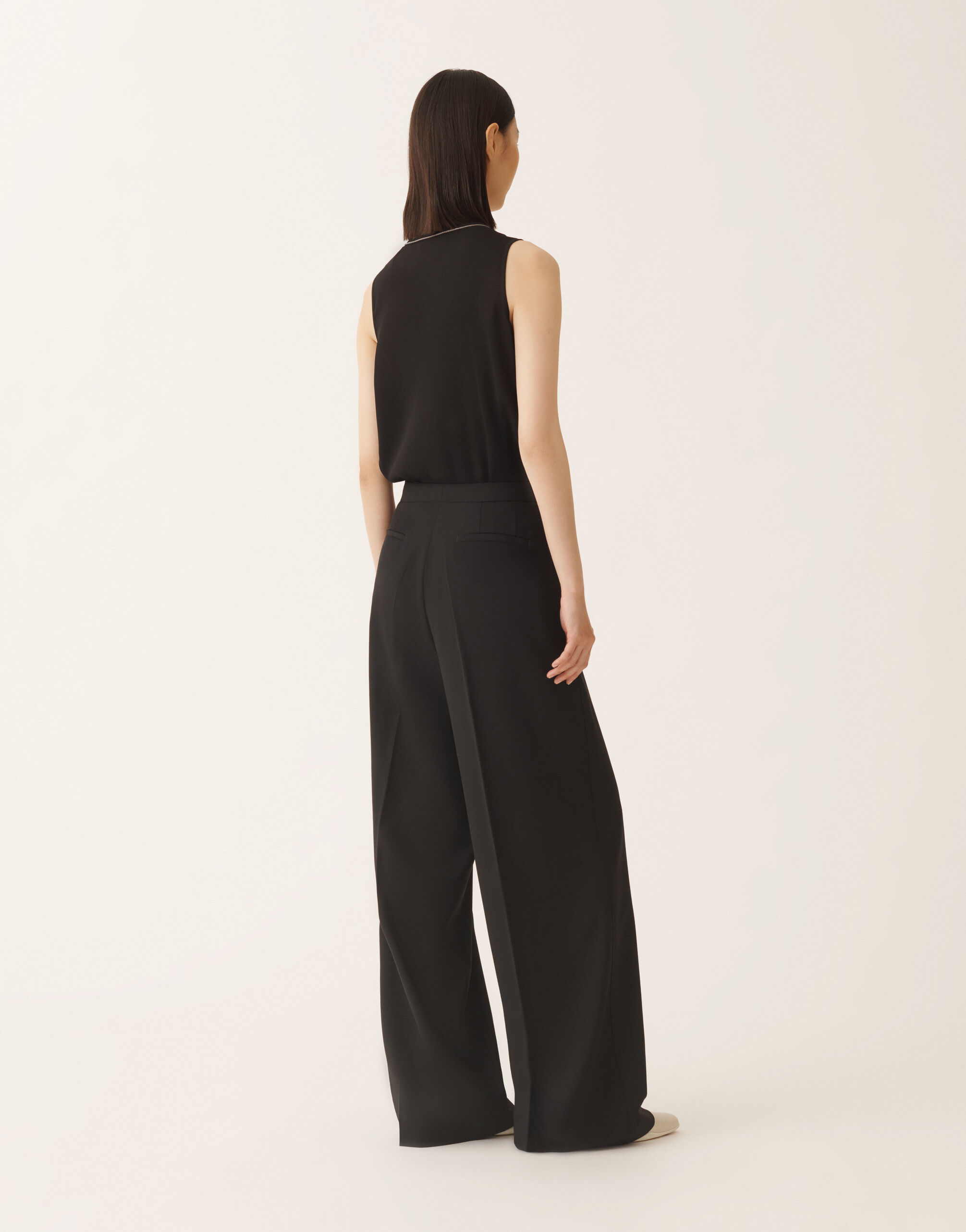 Fabiana Filippi Hose Spoleto aus Cool Wool, schwarz SCHWARZ PAD265F307D6200000