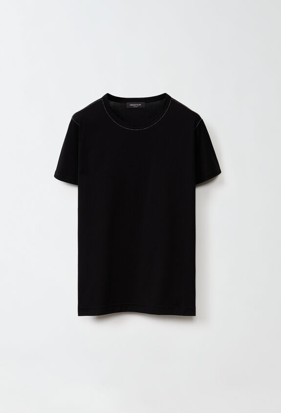 Fabiana Filippi T-Shirt aus Jersey, Schwarz SCHWARZ JED224F278SK000000