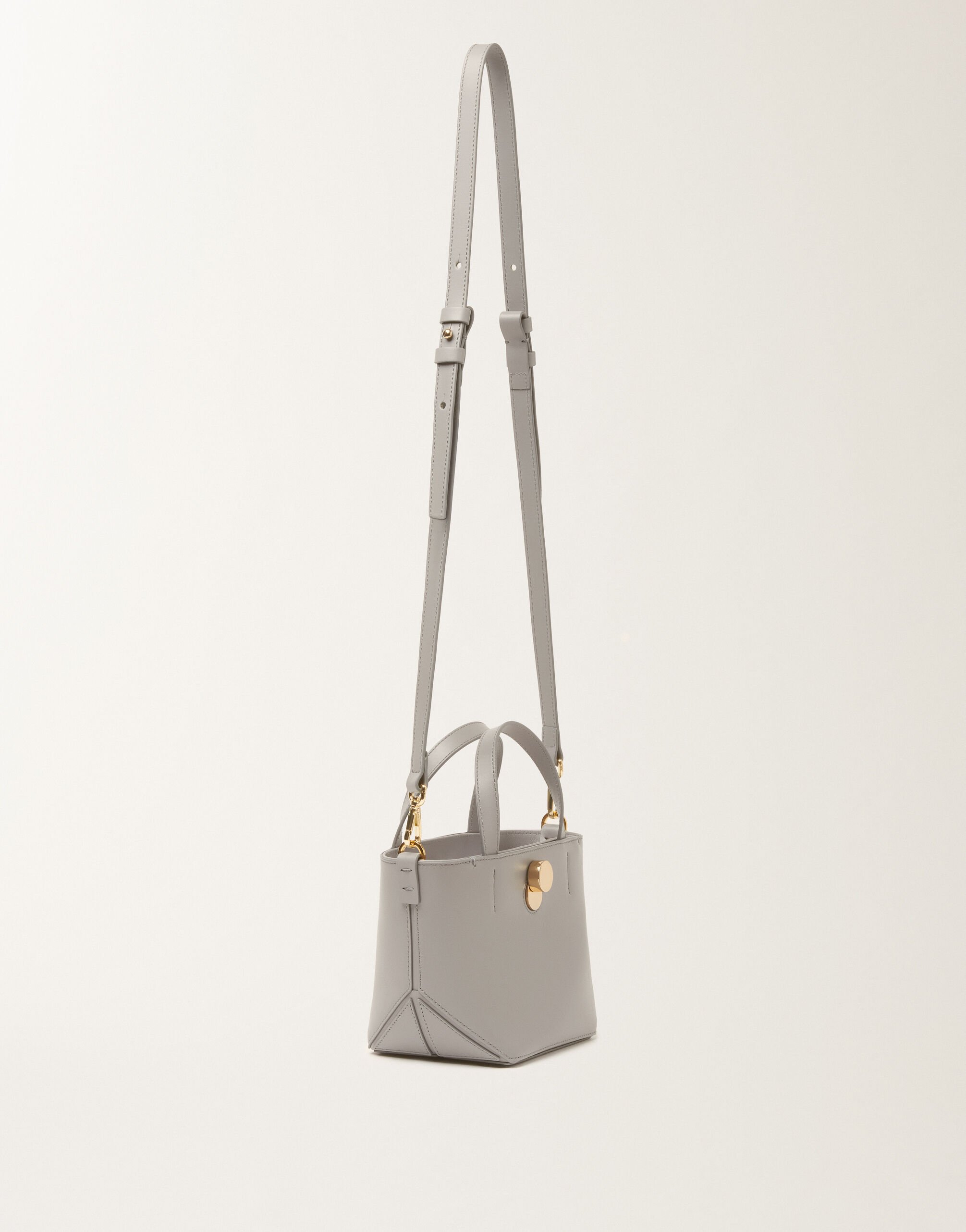 Fabiana Filippi Eclissi mini tote bag in nappa calfskin leather, shadow Gray BGD266A810M0070000
