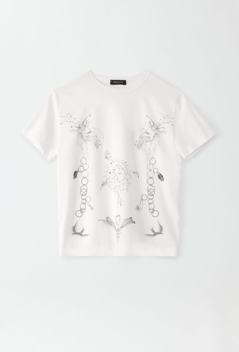 Fabiana Filippi Jersey printed T-shirt, white TPD274F221H4560000