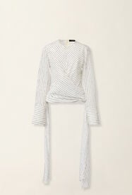 Fabiana Filippi Printed crêpe de chine top, silk white Silk white TPD226F684M3870000