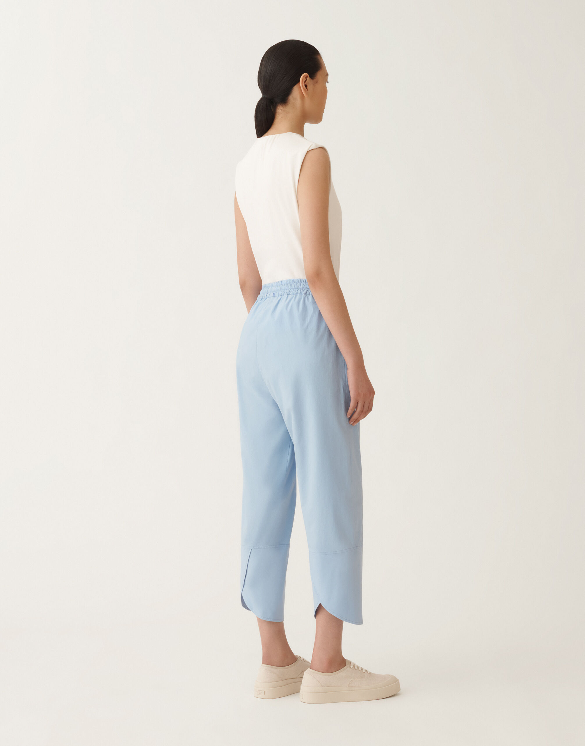 Fabiana Filippi Stretch poplin trousers, sky blue SKY BLUE PADC02F405H5460000