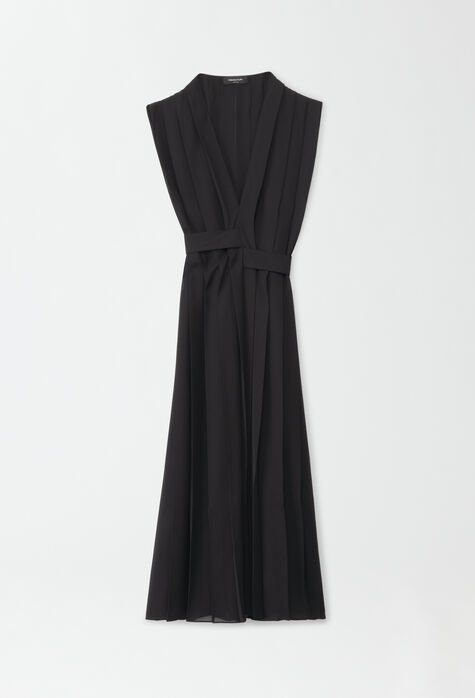 Fabiana Filippi Georgette dress, black ABD274F487H4720000
