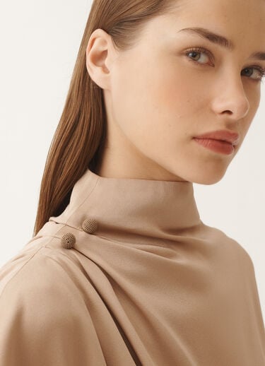 Fabiana Filippi Envers satin top, maple BEIGE TPD215F298L5960000