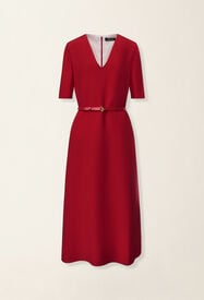 Fabiana Filippi Abito in cady, rosso Rosso ABD216F148D8700000