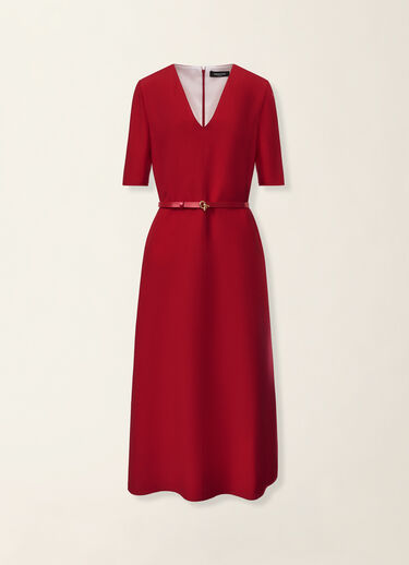 Fabiana Filippi Abito in cady, rosso Rosso ABD216F148D8700000