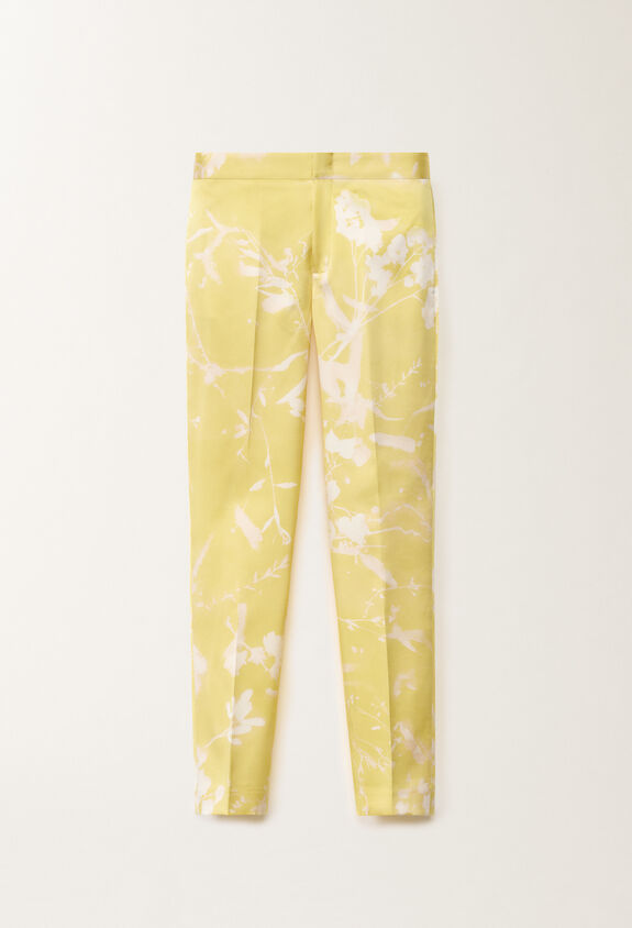Fabiana Filippi Montefalco tilia-print silk trousers, cedar YELLOW PAD265F326D8270000