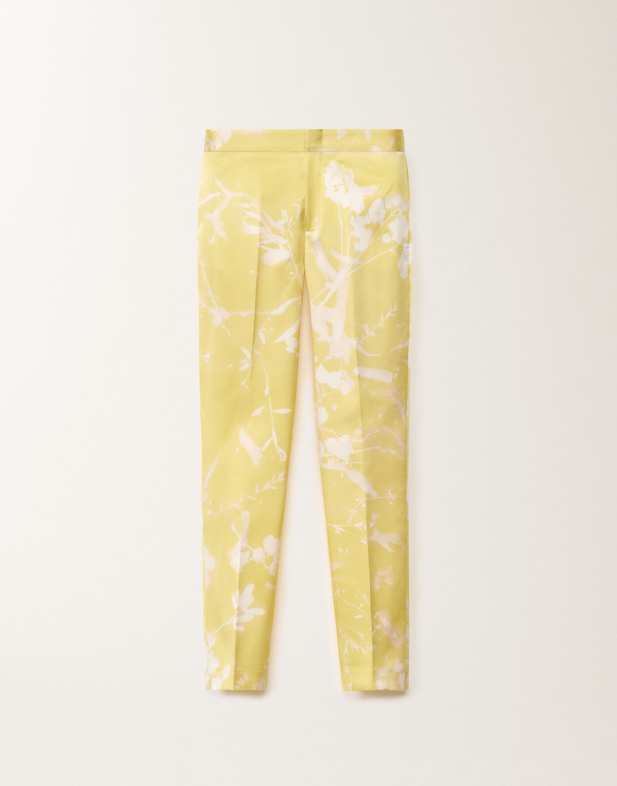 Fabiana Filippi Hose Montefalco aus Seide mit Print Tilia, zedernfarben GELB PAD265F326D8270000