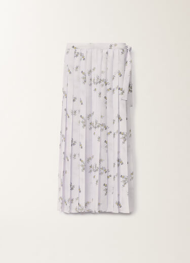Fabiana Filippi Jupe en georgette à imprimé botanique picta, mauve LAVANDE GND275F808L3630000