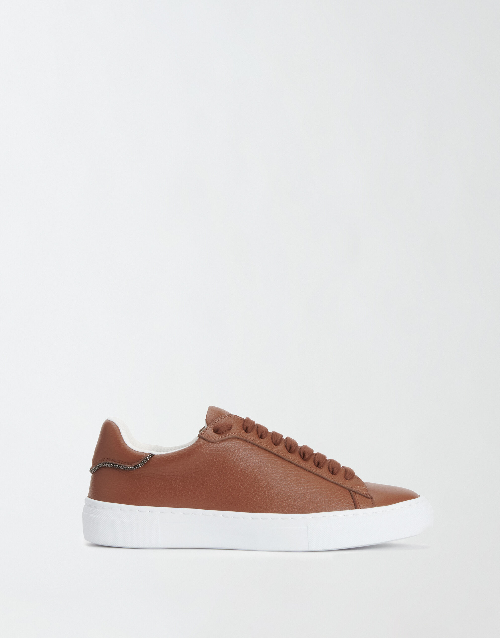 Leather sneakers burnt orange for Women Fabiana Filippi