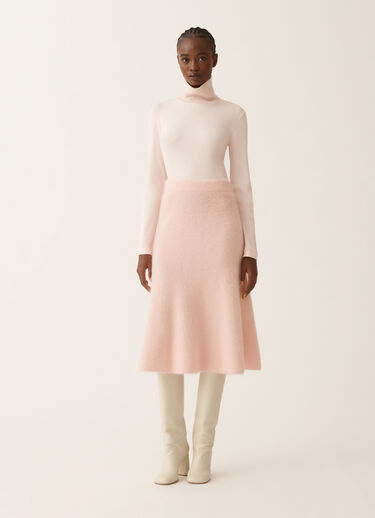 Fabiana Filippi Gonna in merino e mohair garzato, rosa quarzo Rosa GND225F803L6200000