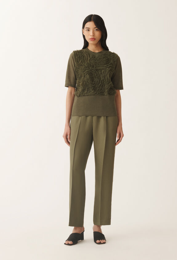 Fabiana Filippi Linen sweater, grass GRASS MAD275F539L3480000