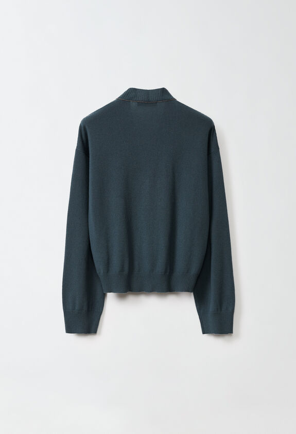 Fabiana Filippi Boxy cashmere cardigan, petroleum GREEN MAD224F024SK160000