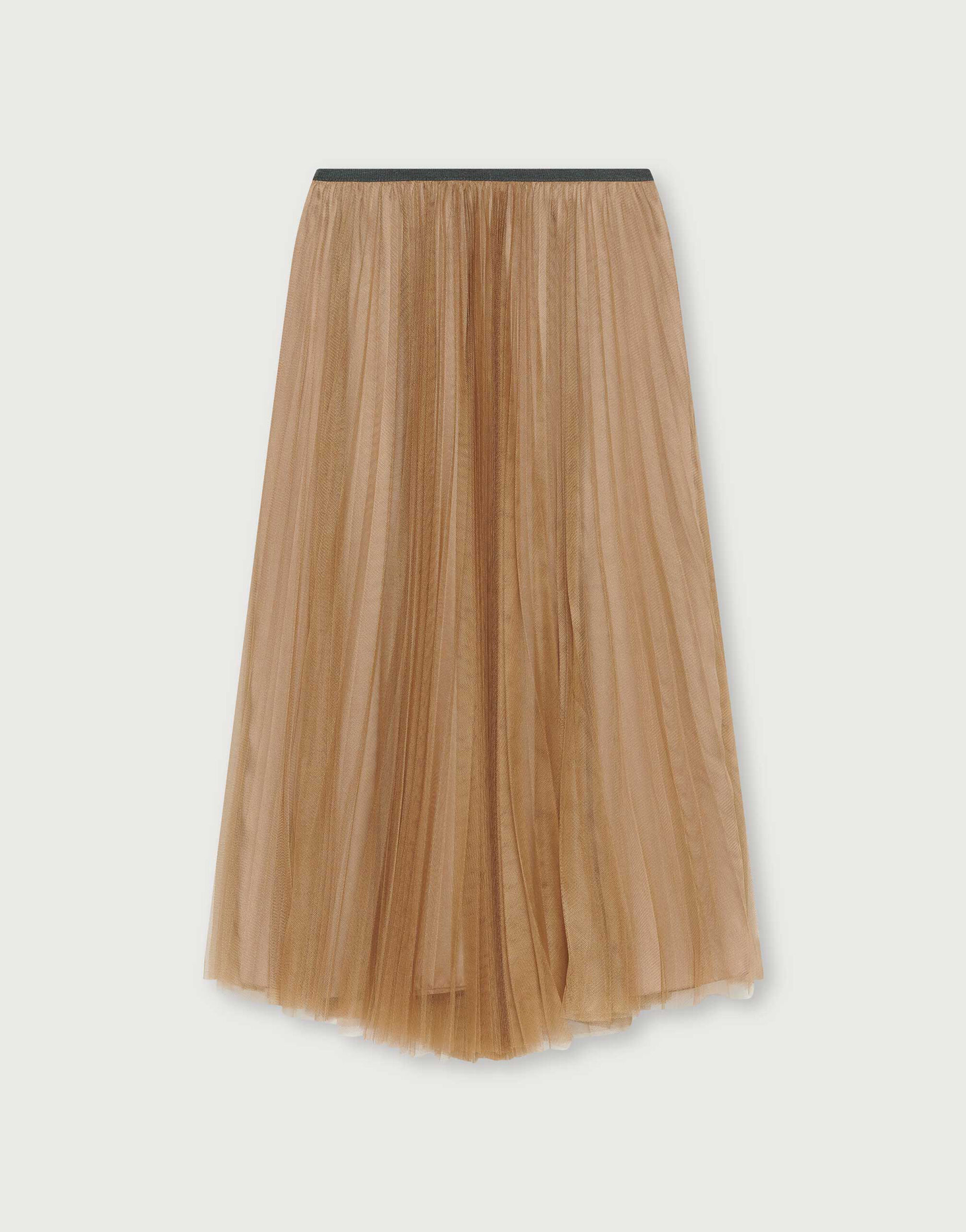 Jupe hot sale plissée camel