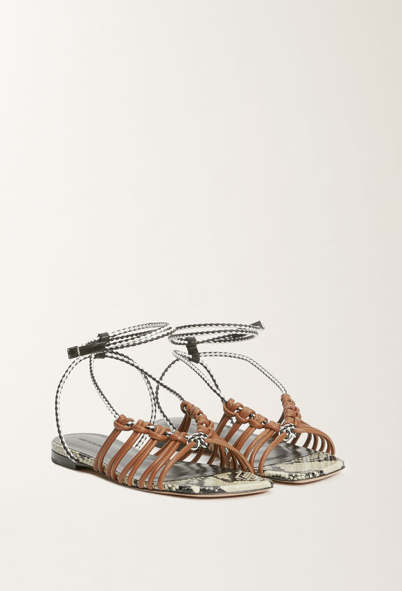 Fabiana Filippi Sandale aus Kalbsleder, lederbraun BRAUN ASD265A902L2540000