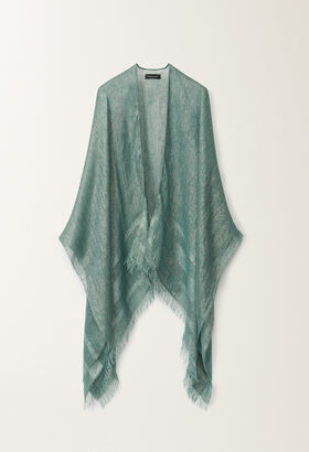 Fabiana Filippi Viscose cape, teal SAND SAD265A803L2740000