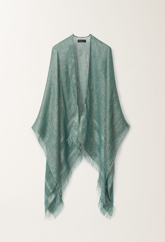Fabiana Filippi Viscose cape, teal TURQUOISE SAD275A002L4030000