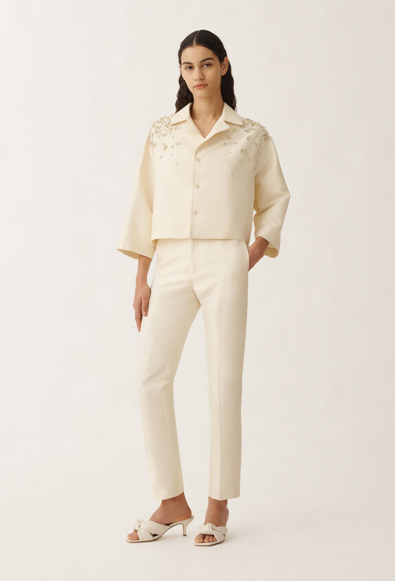 Fabiana Filippi Cotton and silk mikado jacket, vanilla VANILLA GCD275F232L3750000
