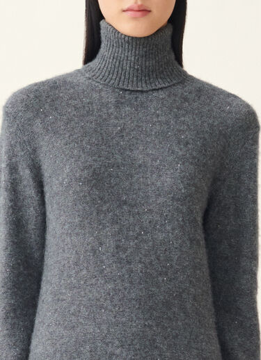 Sequin turtleneck sweater, charcoal Fabiana Filippi Sequin turtleneck sweater, charcoal Charcoal MAD226F098D2960000