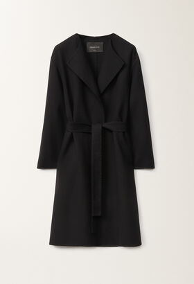 Fabiana Filippi Double wool coat, black WHITE CTD265F225D8040000
