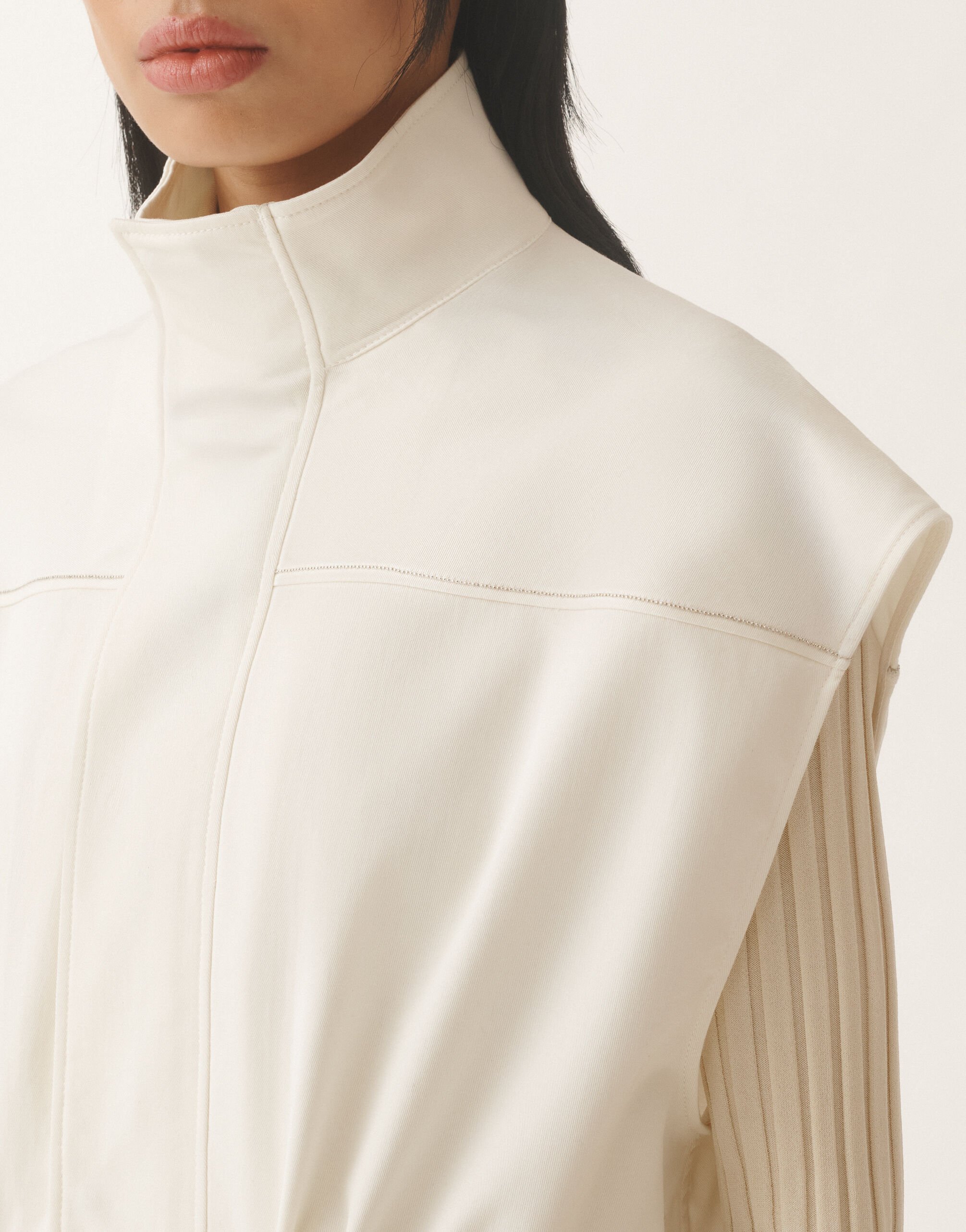 Fabiana Filippi Cotton gabardine safari jacket, white WHITE CTD275F714L1920000