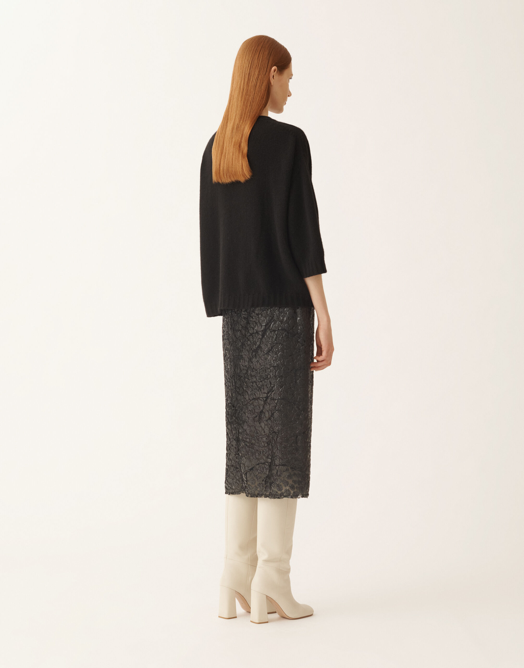 Fabiana Filippi Kaschmir-T-Shirt, schwarz Schwarz MAD225F019N9000000