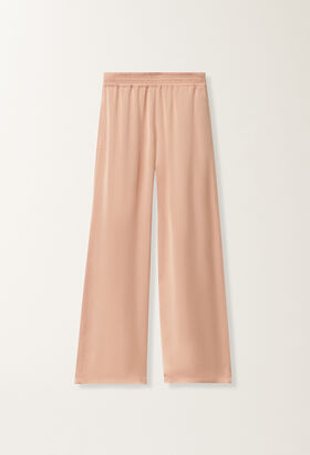 Fabiana Filippi VISCOSE SATIN WIDE LEG TROUSERS WITH ELASTIC WAISTBAND BLACK PAD265F326D4320000