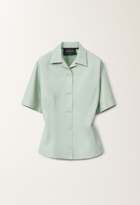 Fabiana Filippi Nappa leather jacket, aqua green VANILLA GCD275F677D7870000