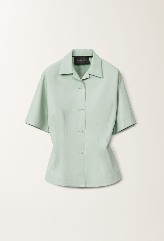 Fabiana Filippi Nappa leather jacket, aqua green AQUAGREEN PLD275F676D7510000