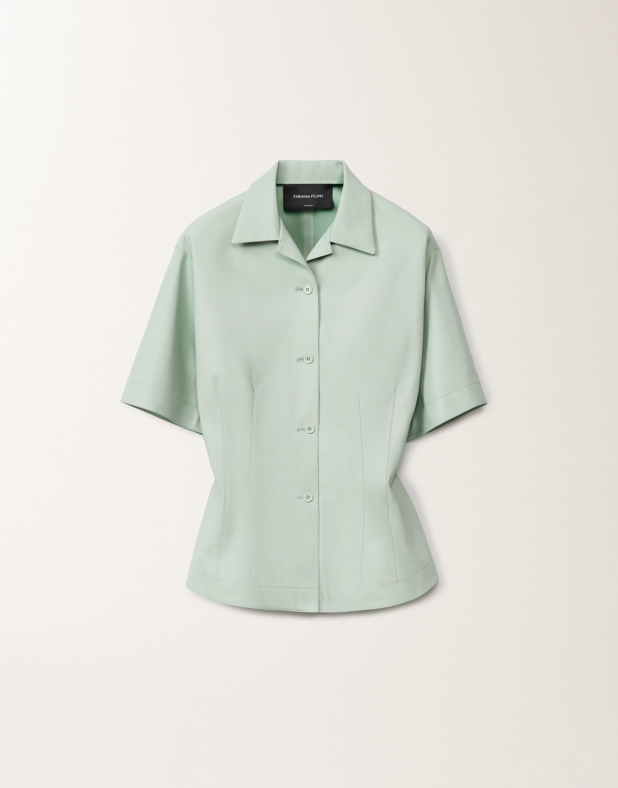 Fabiana Filippi Veste en cuir nappa, vert d’eau VERT EAU PLD275F676D7510000