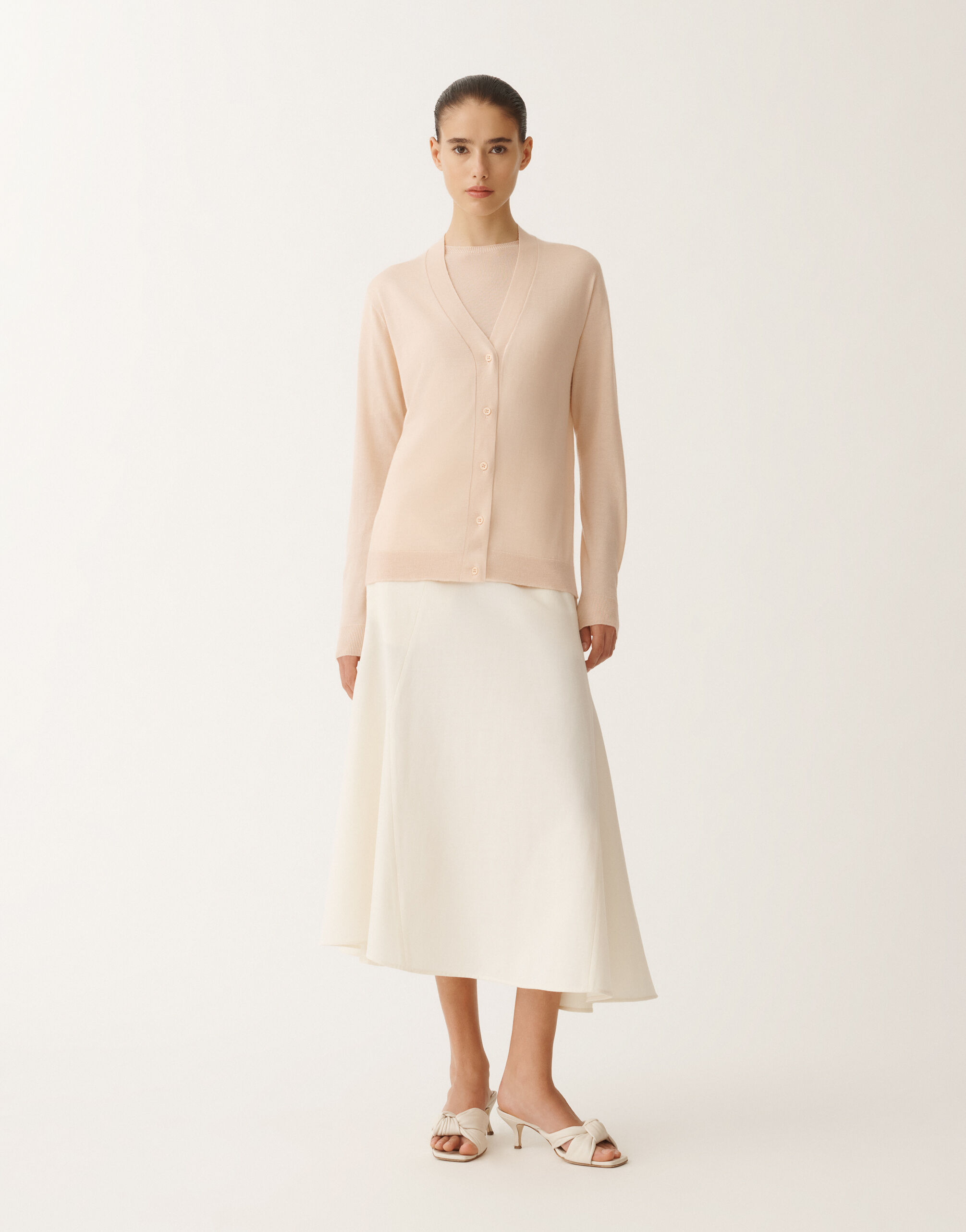 Fabiana Filippi Cashmere and silk cardigan, blush PINK MAD265F008N9070000