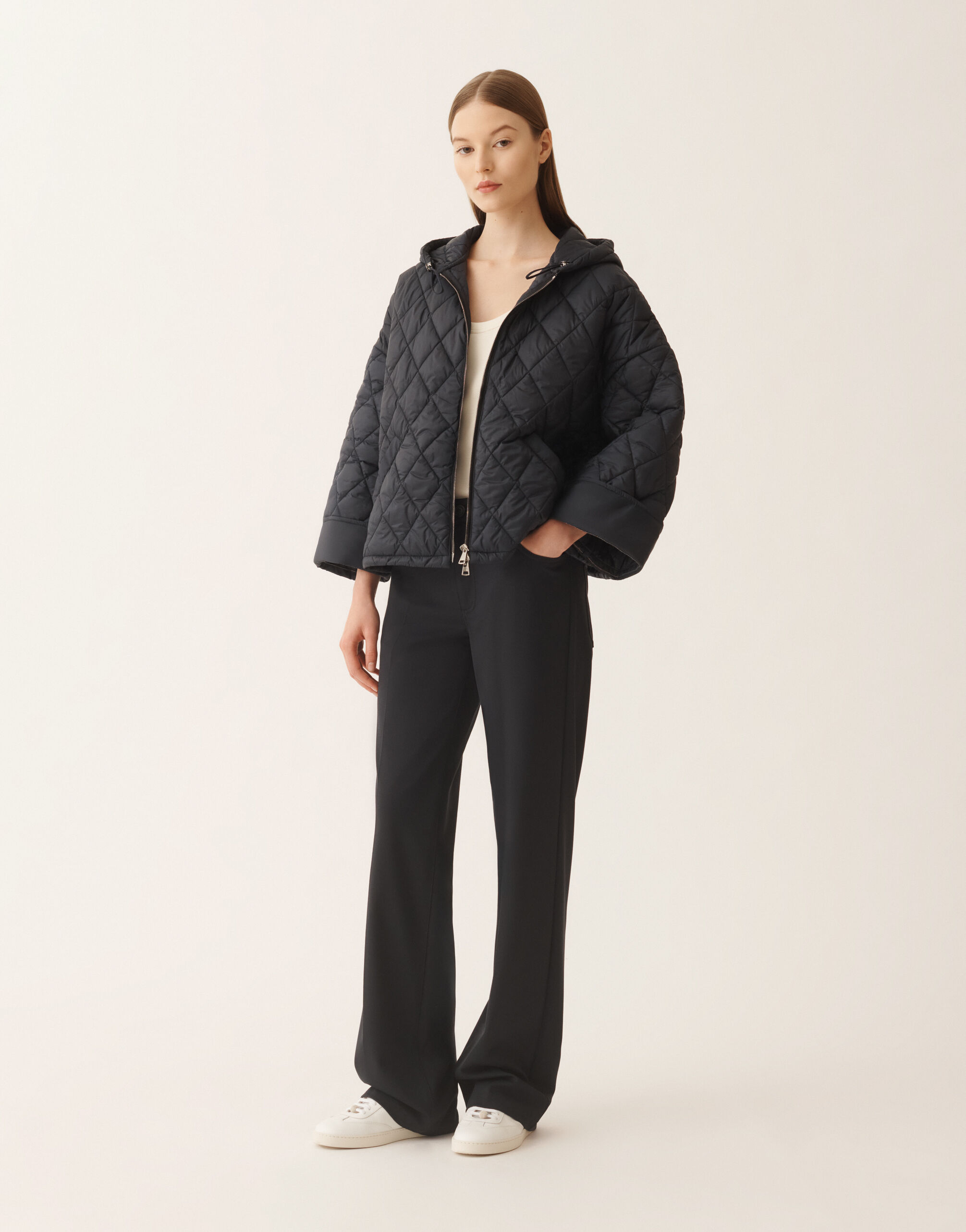 レディースUltralight technical down jacket in midnight blue コート レディースUltralight technical down jacket in midnight blue コート